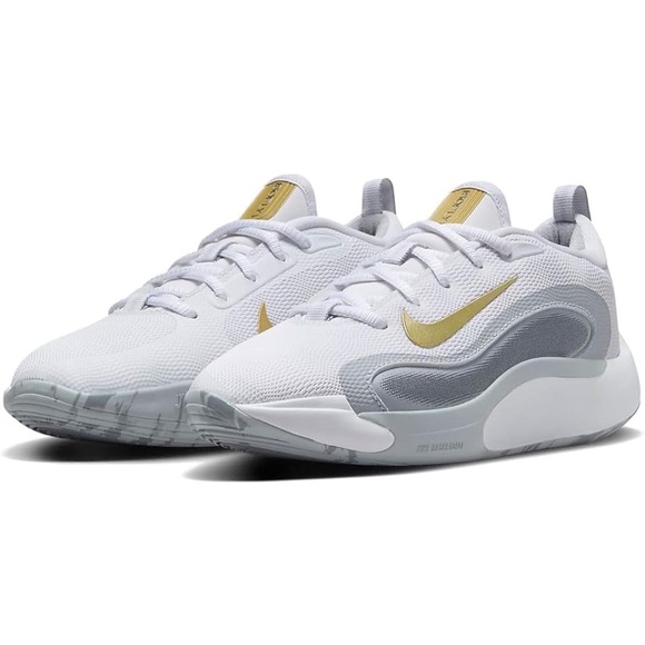 Nike IsoFly J IsoFly White/Cool Gray/Wolf Gray/Metallic Gold Star - Picture 1 of 5